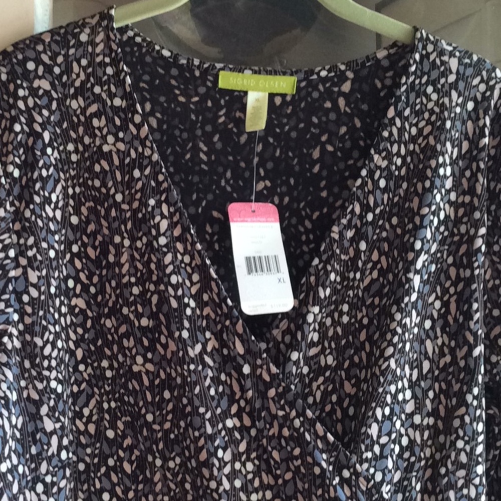 Sigrid Olsen floral wraparound dress